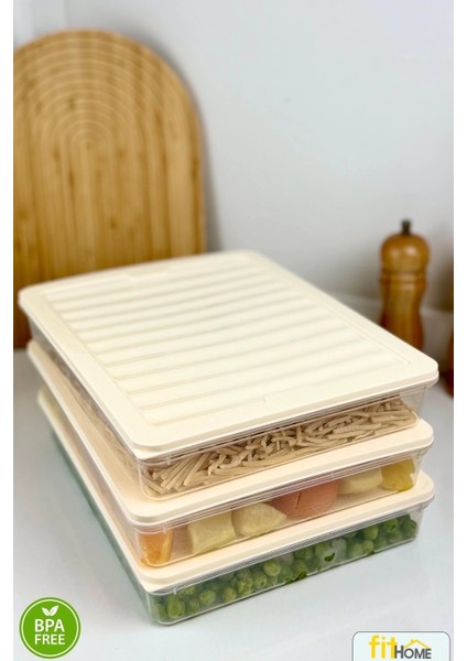 3'lü Set Buzluk Buzdolabı Difriz Organizeri Mikrodalgaya Uygun Hava Almaz Saklama Kabı fiyatları