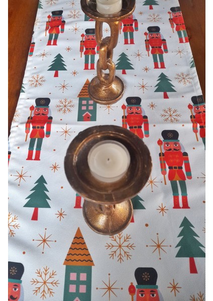 Yılbaşı Kurşun Asker Desenli Dijital Baskılı Runner fiyatları