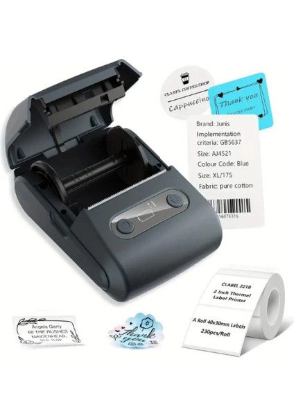 Siyah Kablosuz Portatif Etiket Yazıcısı fiyatları