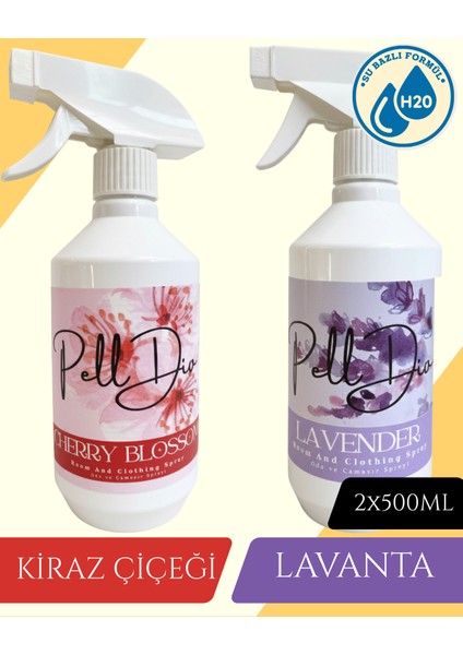 Kiraz Çiçeği ve Lavanta 2'li Set Oda ve Çamaşır Spreyi 2X500ML fiyatları