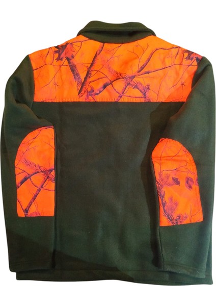 Haki Yeşil Turuncu Kalın Polar Avcı Ceket - Xl fiyatları