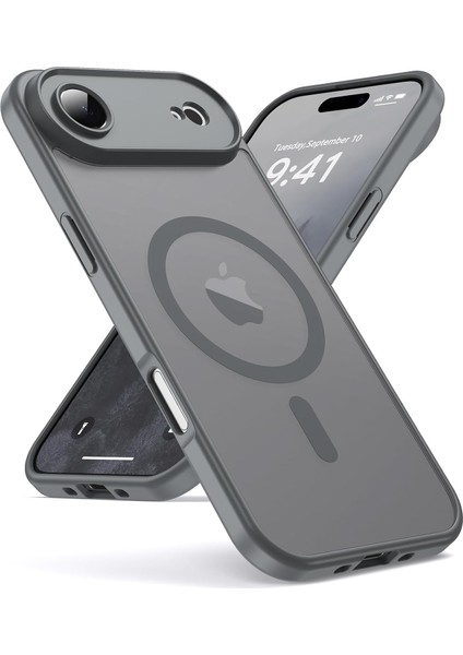 Apple iPhone 17 Air Kılıf Mat Magsafe Şarj Özellikli Darbe Önleyici Hassas Buton Lansman Renkli Yumuşak Kenarlı Kapak