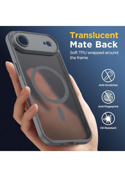 Apple iPhone 17 Air Kılıf Mat Magsafe Şarj Özellikli Darbe Önleyici Hassas Buton Lansman Renkli Yumuşak Kenarlı Kapak fiyatları