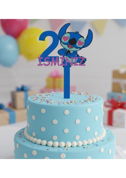 Stitch Isimli 2 Yaş Pasta Süsü