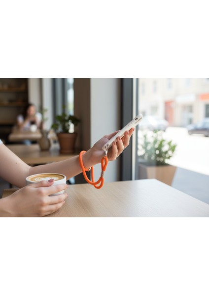 Turuncu Paracord Telefon El Askısı Tüm Kılıflara Uyumlu fırsatları