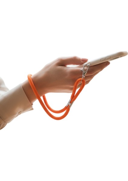 Turuncu Paracord Telefon El Askısı Tüm Kılıflara Uyumlu