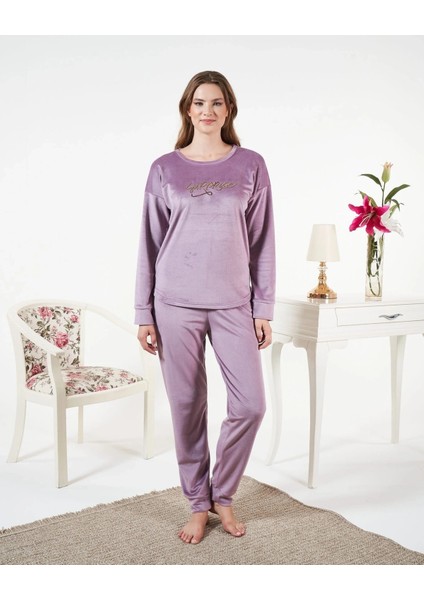 Estiva 25381 Uzun Kol Kadife Pijama Takımı