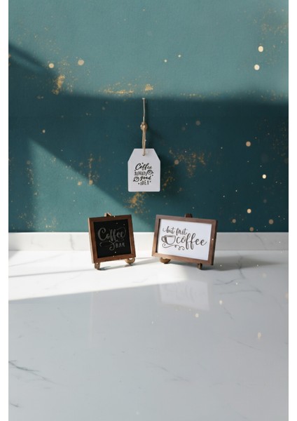 Kahve Köşesi Dekor Ürünleri,kahve Köşesi 3'lü Dekor Seti,kahve Köşesi Yazıları