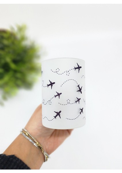 Isme Özel Kişiye Özel Buzlu Cam Uçak Temalı Çay Bardağı Çay Fincanı fiyatları