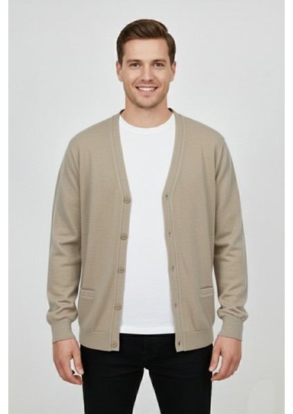 Erkek Spor Selanik Düğmeli Hırka Regular Kalıp BGL-ST04873