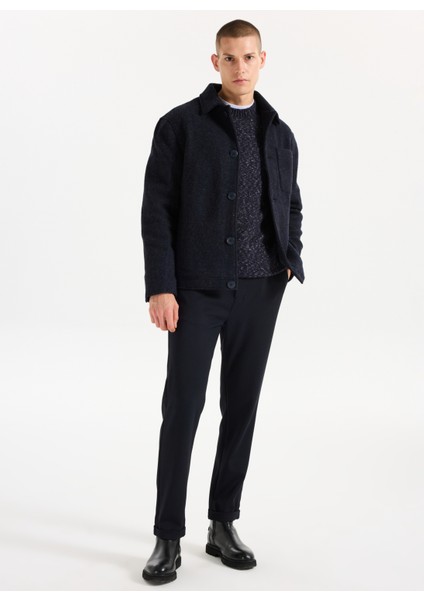 Lastikli Bel Lastikli Paça Jogger Lacivert Erkek Pantolon J5WM-PNT7866