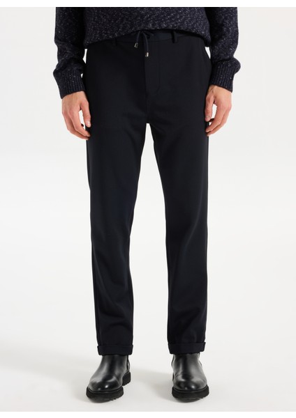 Lastikli Bel Lastikli Paça Jogger Lacivert Erkek Pantolon J5WM-PNT7866 modelleri