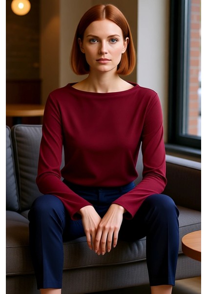 Kadın Gri Regular Kalıp Ispanyol Kol Esnek Örme Bluz Casual Günlük Kullanım Için Sandy Dokuma fiyatları