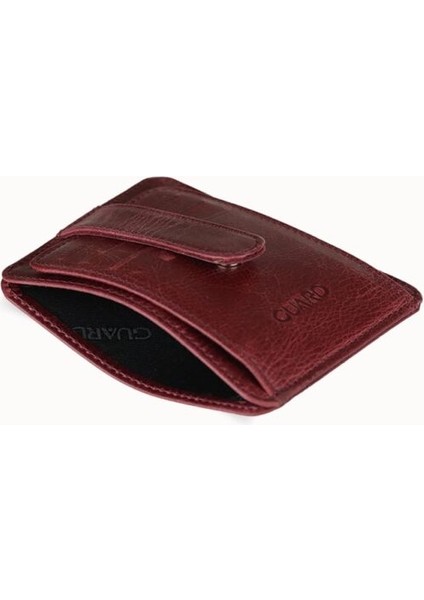 Guard Dikey Crazy Bordo Deri Kartlık fırsatları