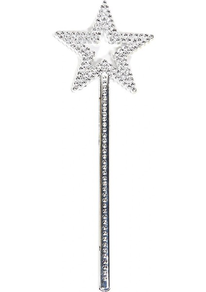 Yıldız Model Peri Asası Melek Asası Prenses Asası Metalize Gümüş Renk