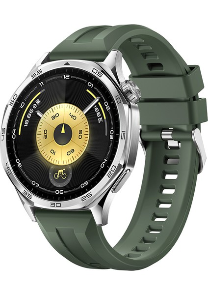 Huawei Gt2 46MM Zore KRD-148 22MM Silikon Kordon - Koyu Yeşil