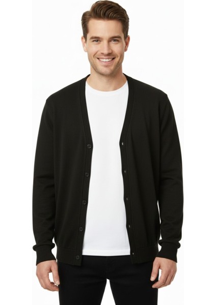 Erkek Spor Selanik Düğmeli Hırka Regular Kalıp BGL-ST04873