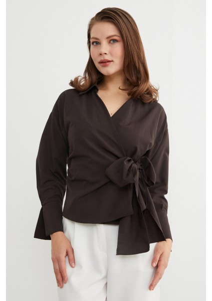 Basic Kruvaze Bağlamalı Gömlek