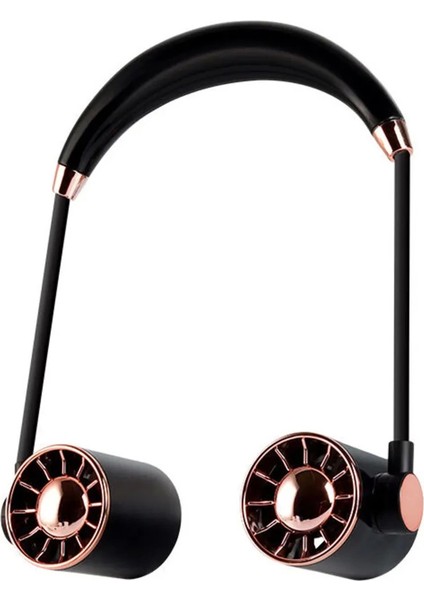 Boyunluk Fan Hava Soğutucu Vantilatör Boyuna Asmalı Şarjlı 3 Kademeli Mini Klima Siyah - Lisinya
