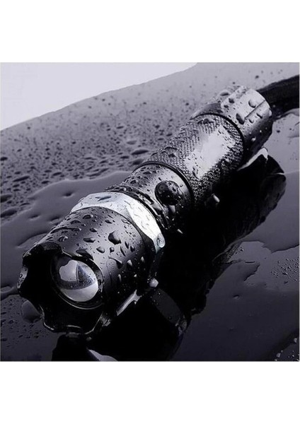 KM-110 Profesyonel Şarjlı El Feneri Ledli+Flashlight+Zoom Özellikli Aparatlı 6 Parça Full Set fiyatları