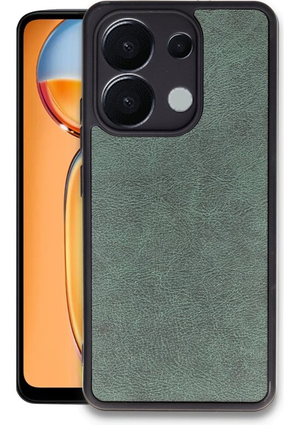 Xiaomi Redmi Note 13 4g Kılıf Aras Deri Kapak - Koyu Yeşil