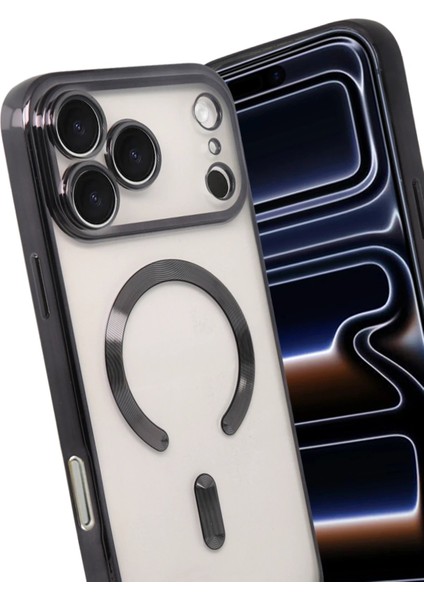 Apple iPhone 17 Pro Max Kross Magneticsafe Kapak - Siyah modelleri