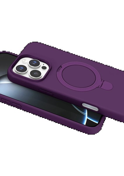 Apple iPhone 16 Pro Max Regal Magsafe Standlı Kapak - Derin Mor fırsatları