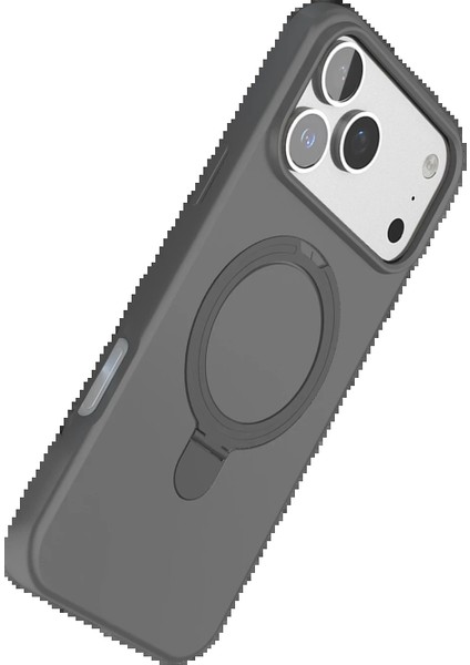 Apple iPhone 17 Pro Max Regal Magsafe Standlı Kapak - Titan Gri modelleri