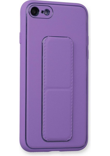 iPhone 7 Kılıf Coco Deri Standlı Kapak - Koyu Lila fiyatları