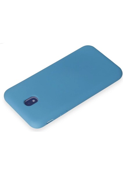 Samsung Galaxy J7 Pro / J730 Kılıf Nano Içi Kadife Silikon - Mavi modelleri