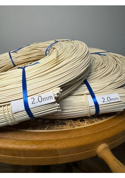 Rattan Core Doğal Bambu Çubuk 2 mm 2X100 gr Dekoratif Örgü Rattan Ip indirimleri