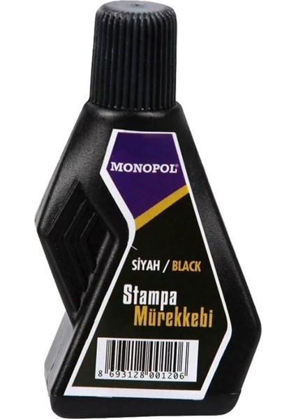 Monopol Istampa Mürekkebi 30 ml Siyah (12 Adet)