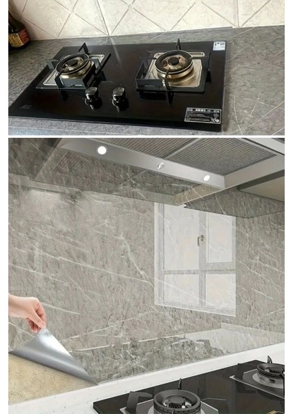 Mermer Desenli Sticker Folyo Atina Grisi 60CM*5MT T04 ( Lisinya )