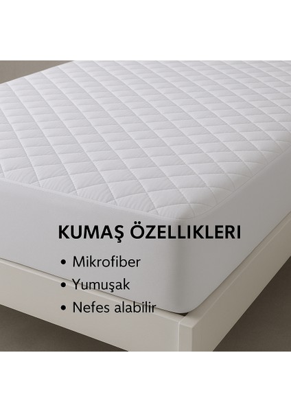Pamuk-Polyester Kapitone Fitted Full Kenar Sıvı Geçirmez Alez Yatak Koruyucu fırsatları