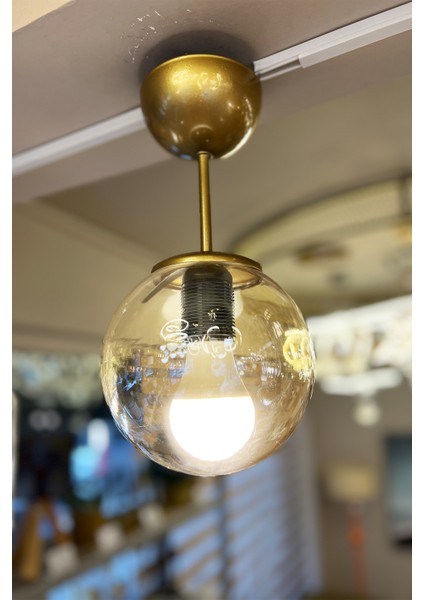 Globe Gold ONE Bal Sarı Cam Avize fiyatları