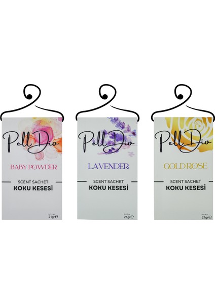 3'lü Bebek Pudrası -Lavanta - Altın Gül Dolap, Ayakkabılık ve Çekmece Kokusu-4 fiyatları