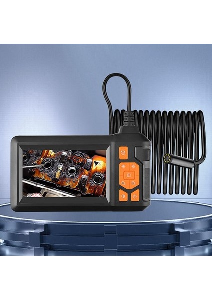 30 mt Ekranlı 2 Kameralı Endoskop Yılan Kamera Sert Kablo Işıklı 8 mm