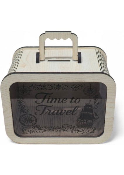 Parabox - 50.000TL Kumbara - Ahşap Para Biriktirme Hedef Kutusu - Time To Travel fiyatları