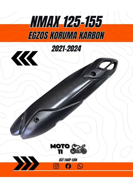 Nmax 125 155 Egzoz Koruma Karbon Kapağı 2021 2024 | MOTO11