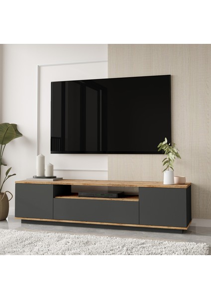 Aven Tv Ünitesi Tv Sehpası Kapaklı 180CM Çam-Antrasit Ave7-Aa fiyatları