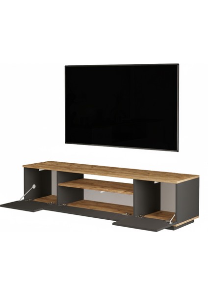 Aven Tv Ünitesi Tv Sehpası Kapaklı 180CM Çam-Antrasit Ave7-Aa indirimleri
