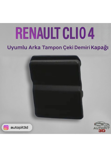 Renault Clio 4 Uyumlu Arka Tampon Çeki Demiri Kapağı