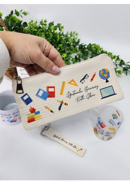Öğretmenler Günü Temalı T Kupa Bardak Latte Fincanı Kalemlik Kitap Ayracı Anahtarlık Hediye Seti fiyatları