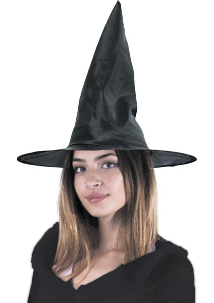 Siyah Renk Cadı Şapkası - Lisinya
