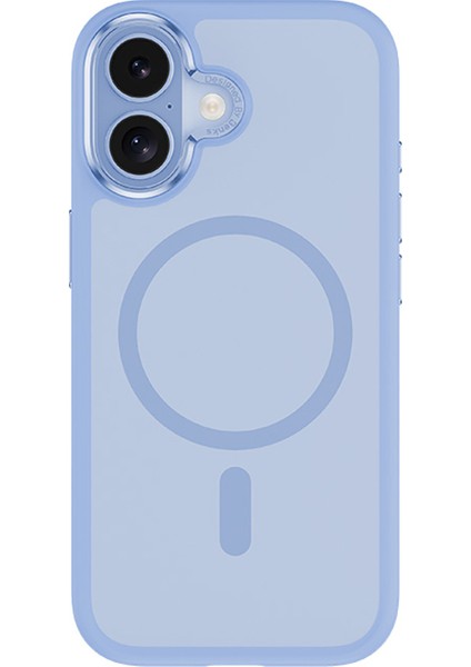 iPhone 17 Uyumlu Kılıf M-Safe Şarj Özellikli Benks Mist Magnetik Kapak Açık Mavi