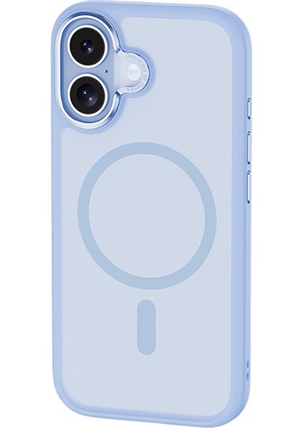 iPhone 17 Uyumlu Kılıf M-Safe Şarj Özellikli Benks Mist Magnetik Kapak Açık Mavi modelleri
