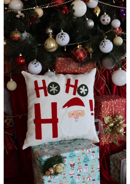 Yılbaşına Özel Tasarlanmış Punch Işlemeli Kırlentler, Rengarenk, Merry Christmas, Zarif ve Şık Yılbaşı Dekoru (43 x 43 cm ), Konforlu ve Dayanıklı Kumaş, Ev ve Ofis Için Ideal Hediye