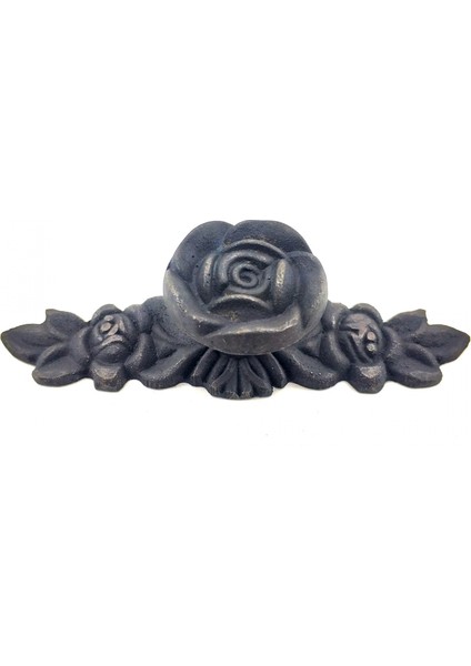 Antika Tarz Dekoratif Pirinç Gül Düğme - 30X100 Mm, Oksit ( Lisinya )