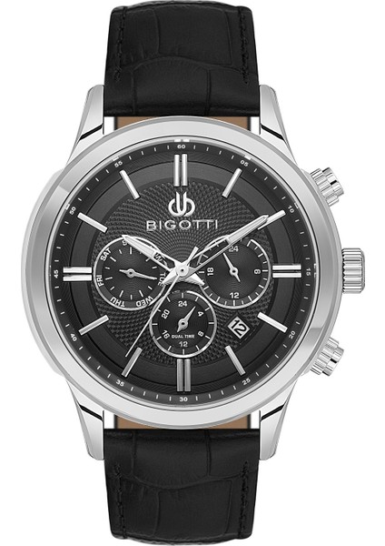 Erkek Kol Saati ESBG.B.10671-1 Deri Kordon 44 mm Kasa Çapı