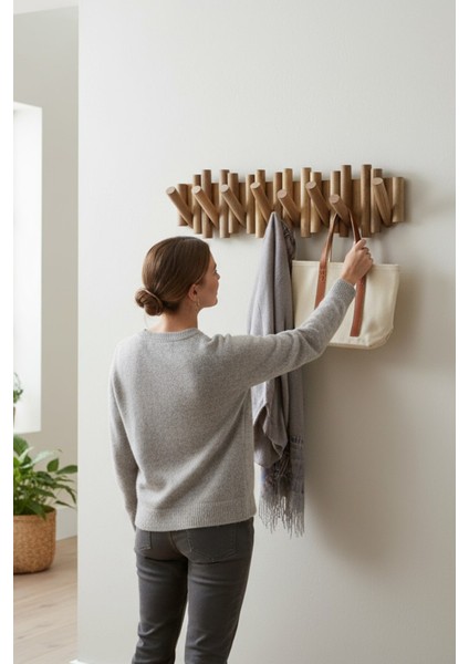 Ahşap 8'li Duvar Askılığı modelleri